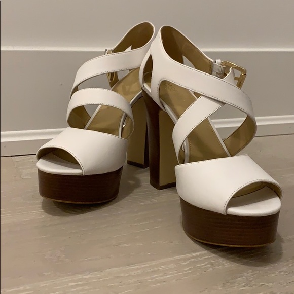 Michael Kors Jodi Leather Platform Heels - Picture 1 of 3